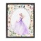 Stupell Industries Purple Princess with Pearl Border Floating Frame, design by Christine Simpson Art